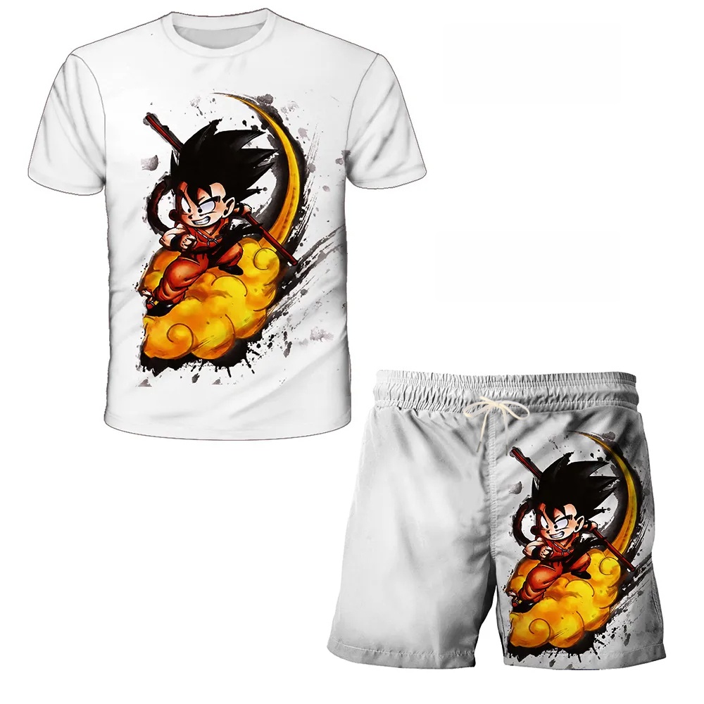T Shirt Tight Fit - 2026 여름 드래곤볼 키드 손오공 구름