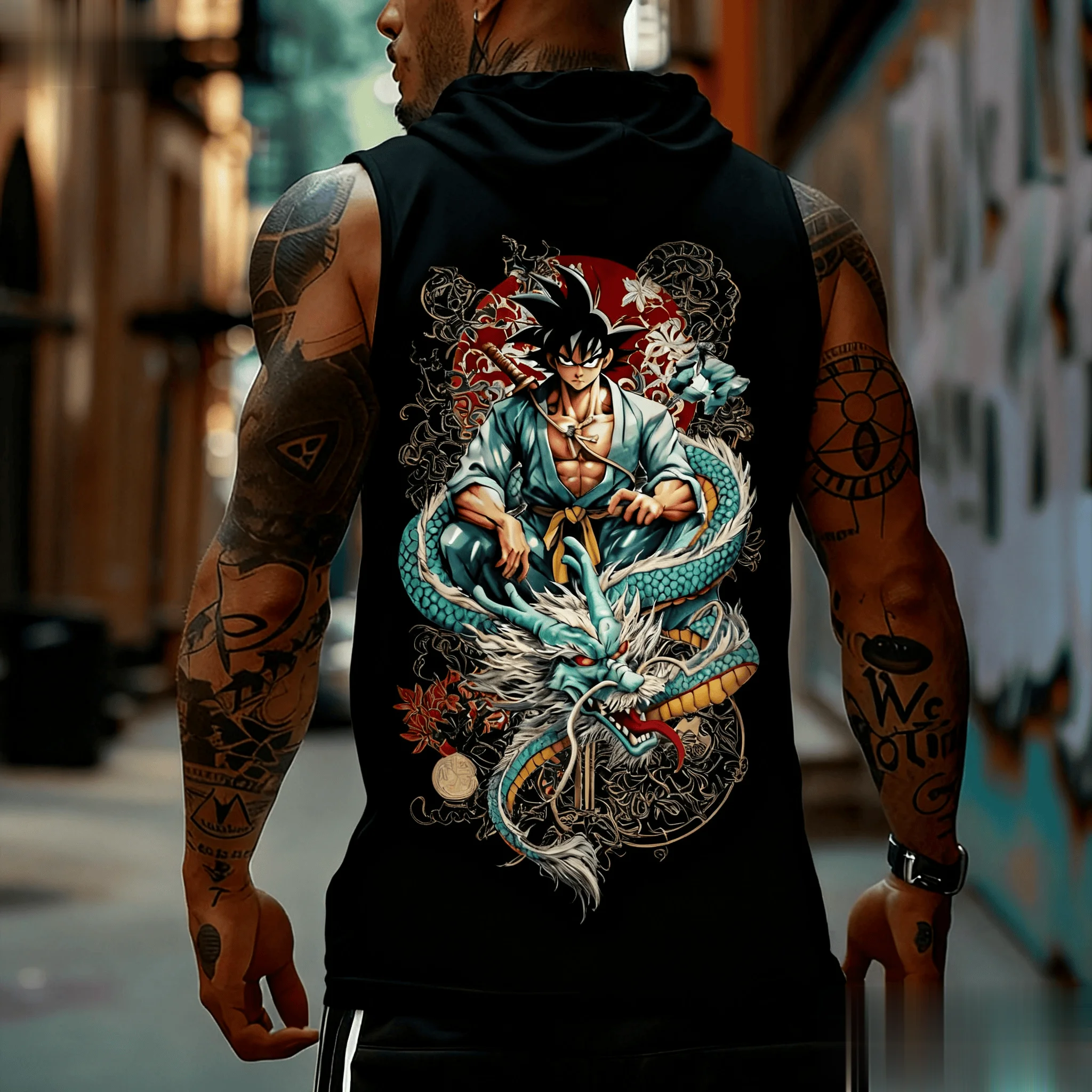 드래곤볼 손오공 애니메이션 남성 탱크탑 여름 민소매 후 - Sleeveless Undershirt 리뷰 및 가격