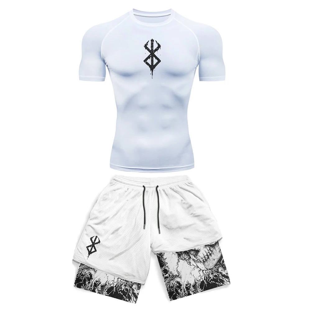 애니메이션 디자인의 3D 프린팅 남성용 압박복 세트:  - Compression Shorts Athletes 리뷰 및 가격