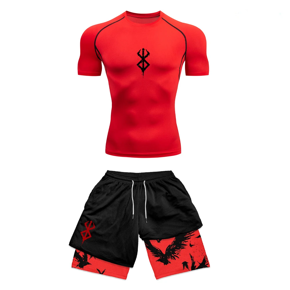 애니메이션 디자인의 3D 프린팅 남성용 압박복 세트:  - Compression Shorts Athletes 리뷰 및 가격